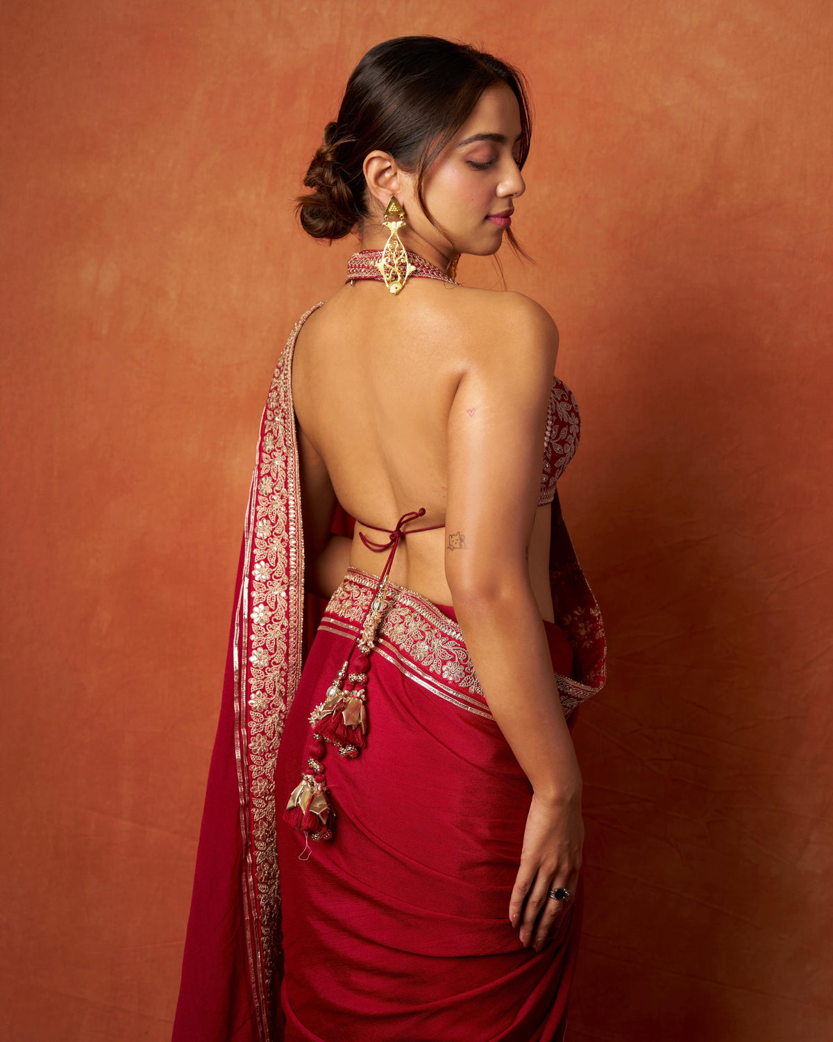 Ahsaas Channa in Afreen Saree Set
