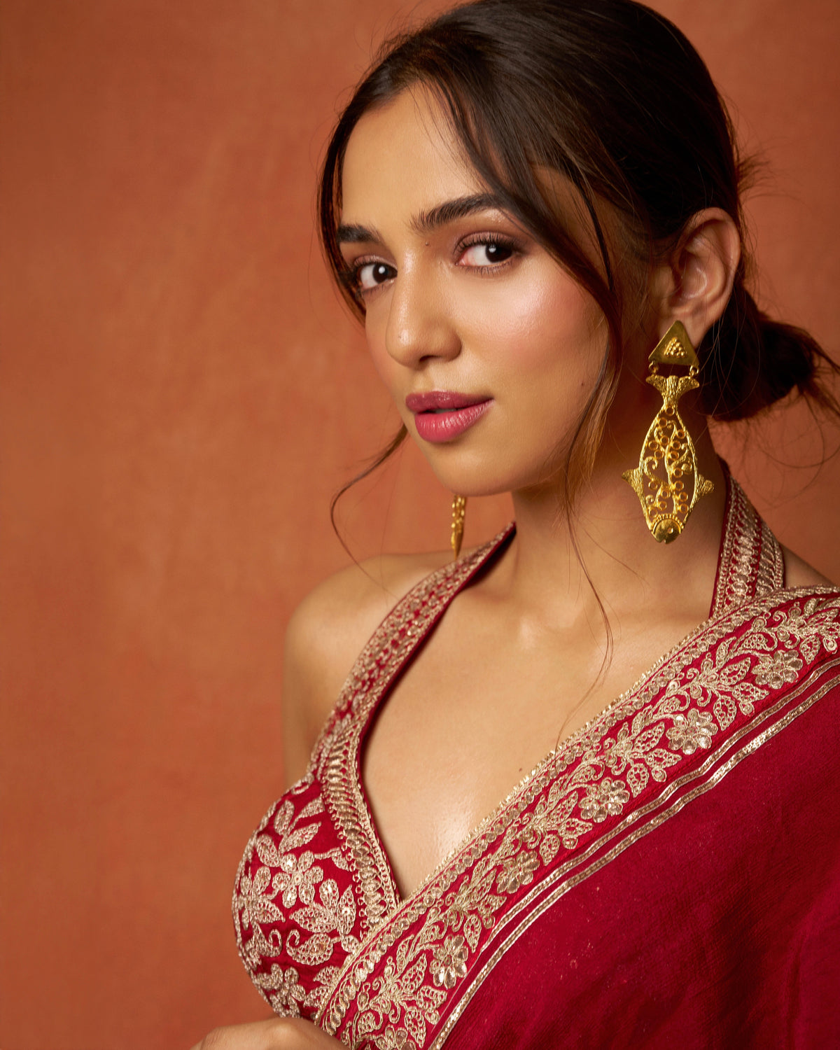 Ahsaas Channa in Afreen Saree Set