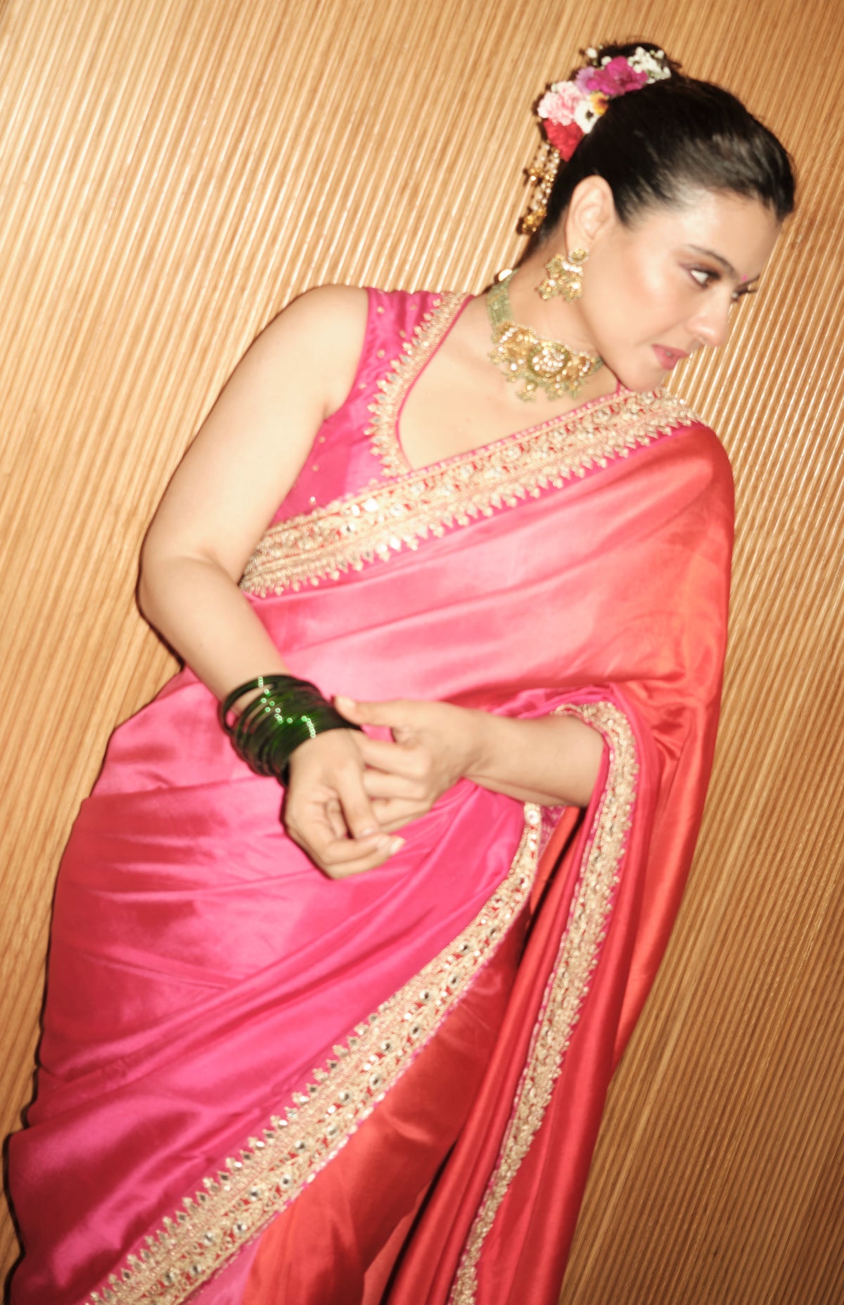 Kajol in Shubhi Saree Set