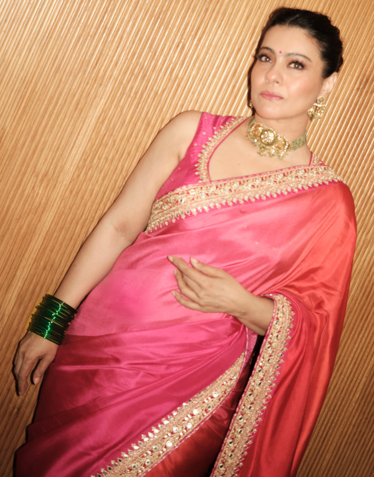 Kajol in Shubhi Saree Set