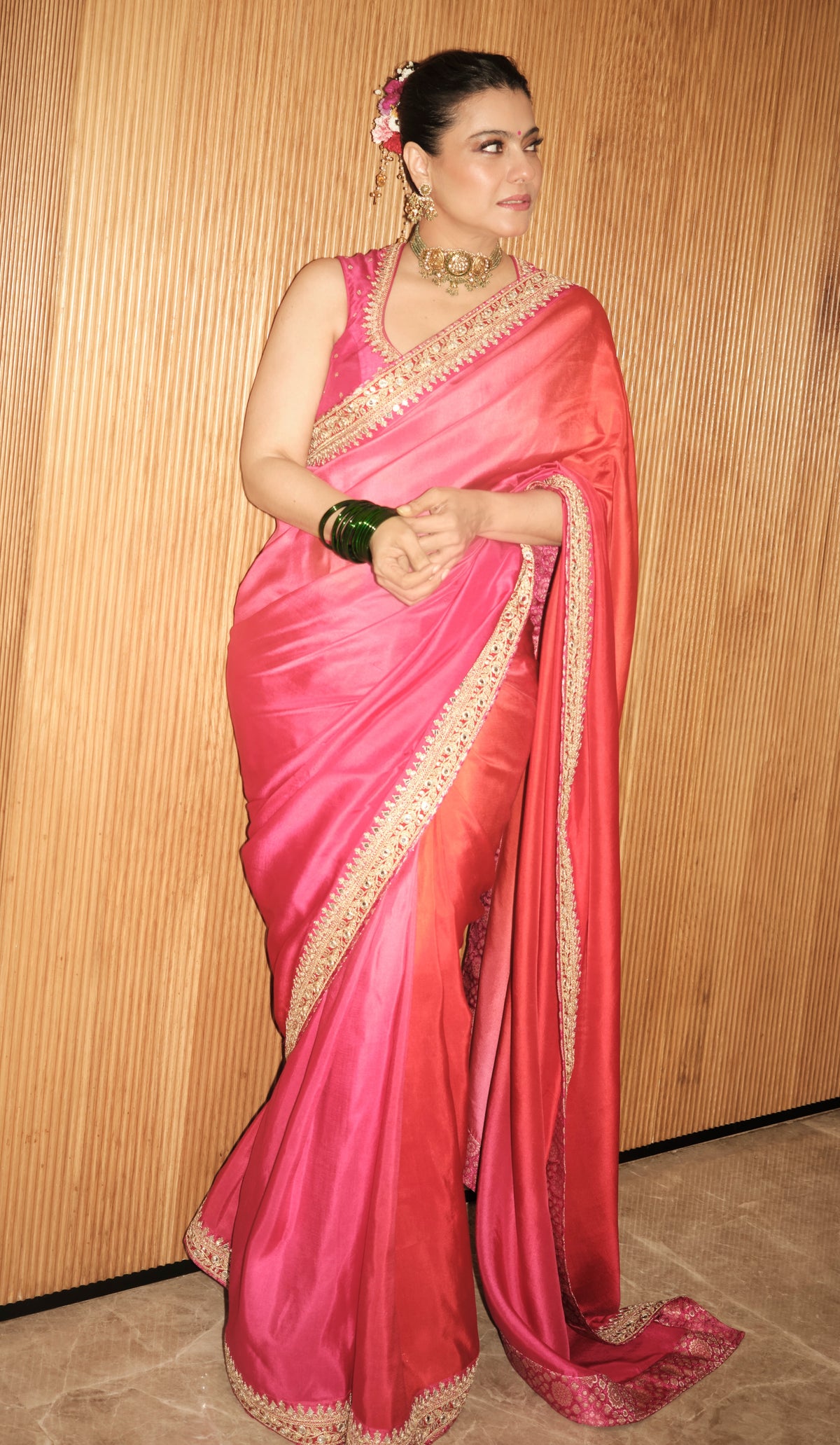 Kajol in Shubhi Saree Set