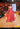 Red Marigold Zig-Zag Peplum Skirt Set- front view