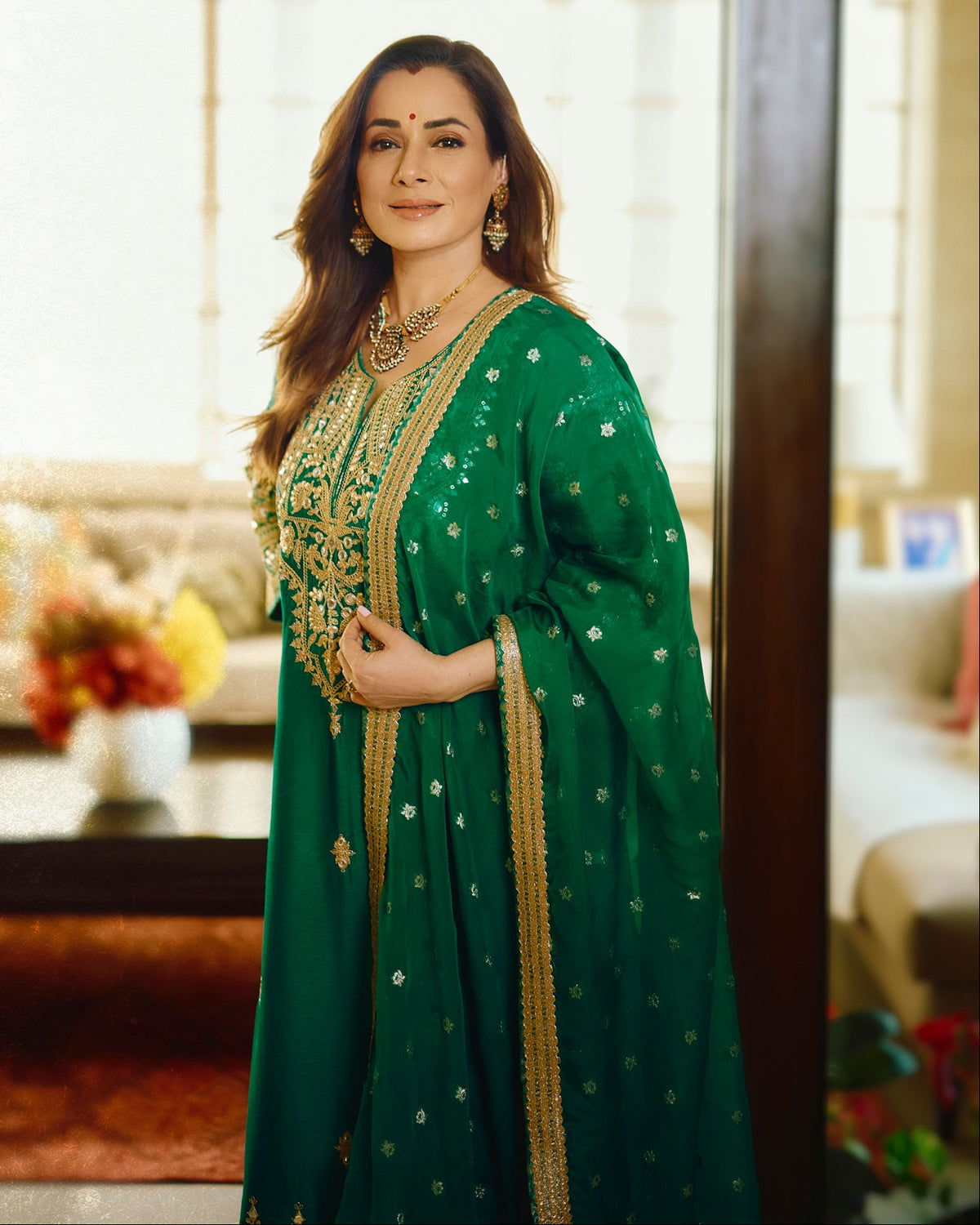 Neelam Kothari Soni in Sadiya Palazzo Set