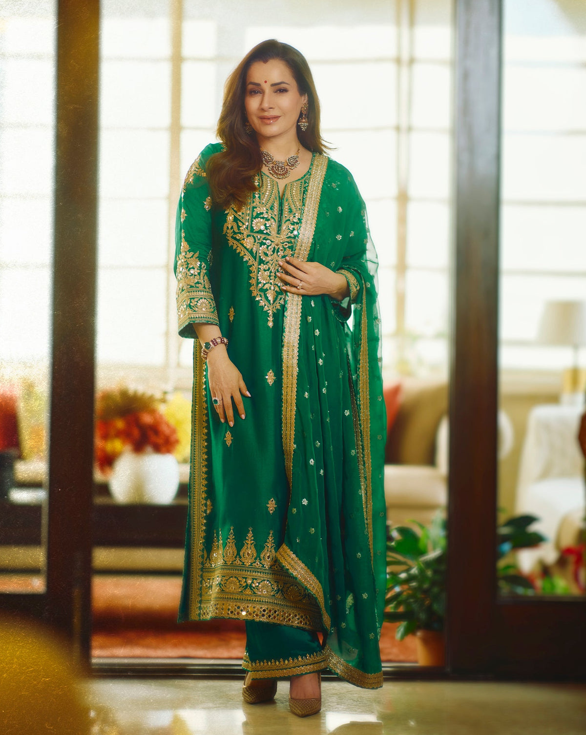 Neelam Kothari Soni in Sadiya Palazzo Set