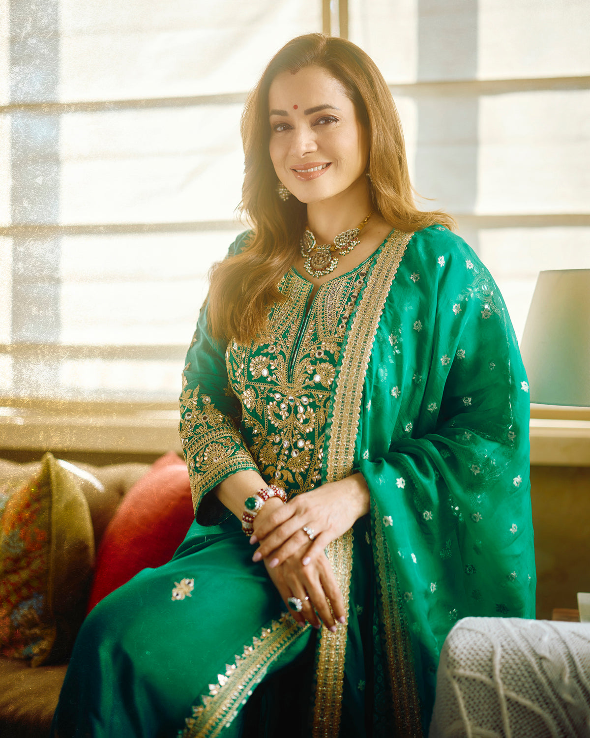 Neelam Kothari Soni in Sadiya Palazzo Set