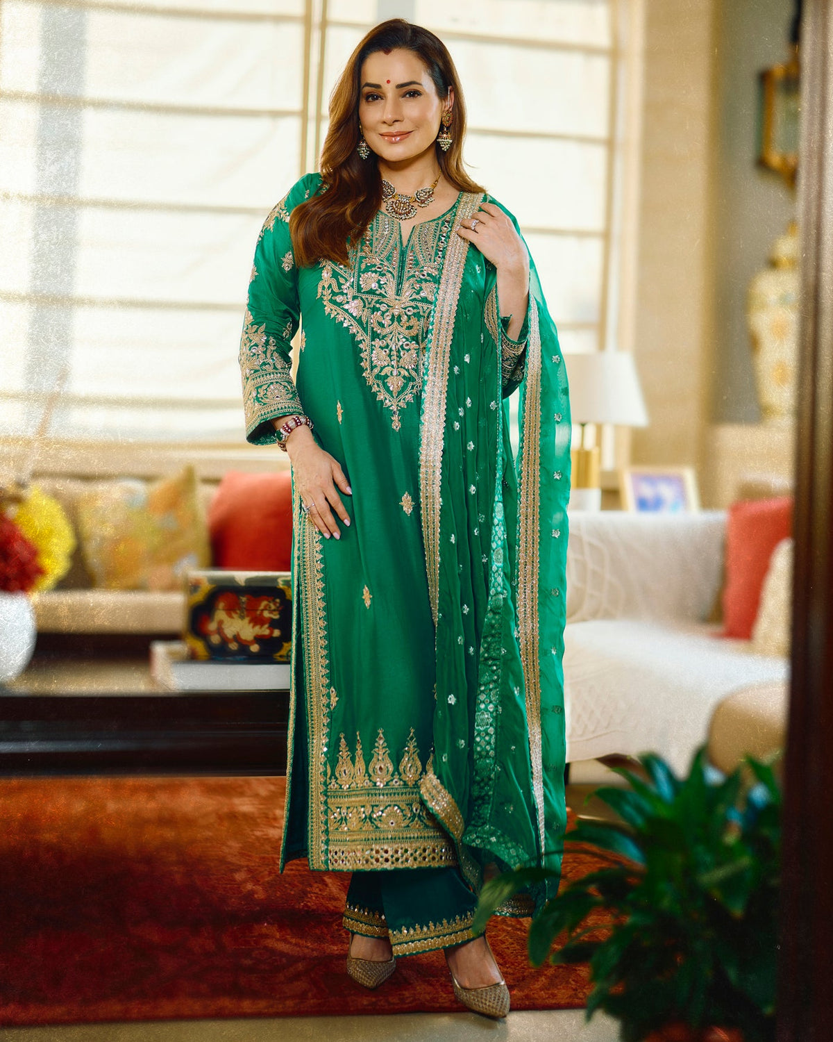 Neelam Kothari Soni in Sadiya Palazzo Set