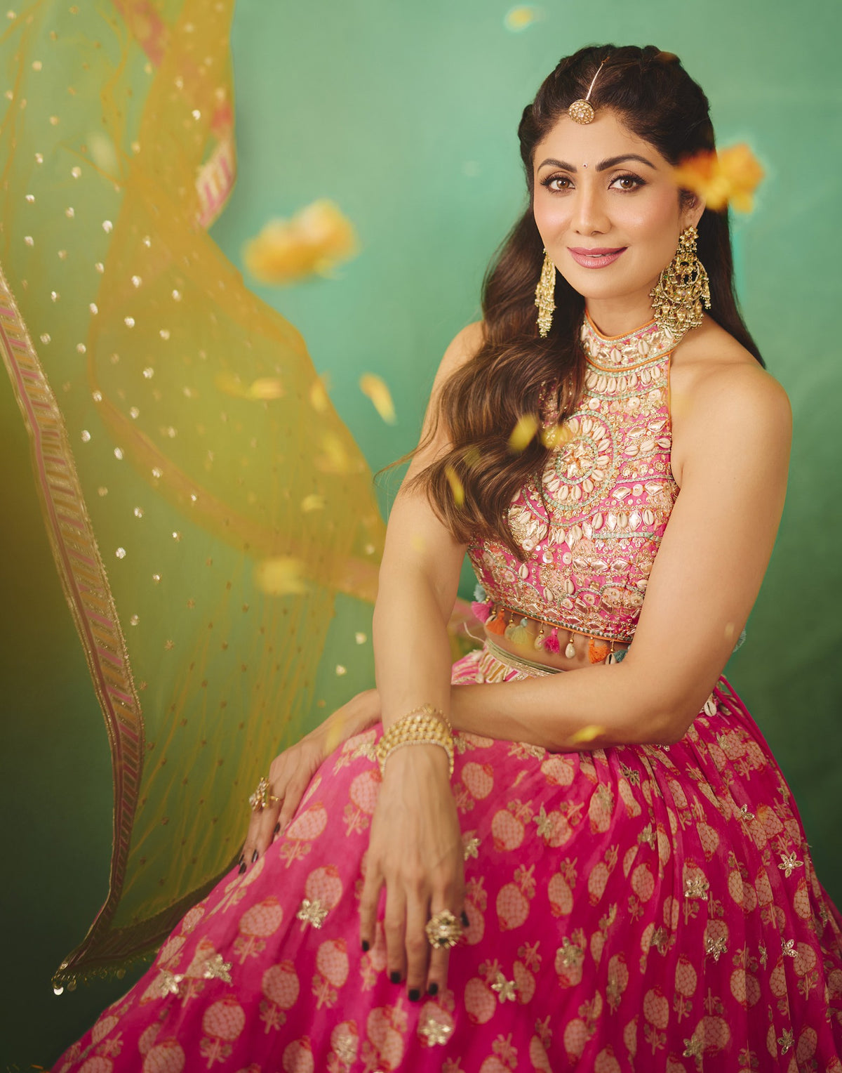 Shilpa Shetty in Anamika Lehenga Set