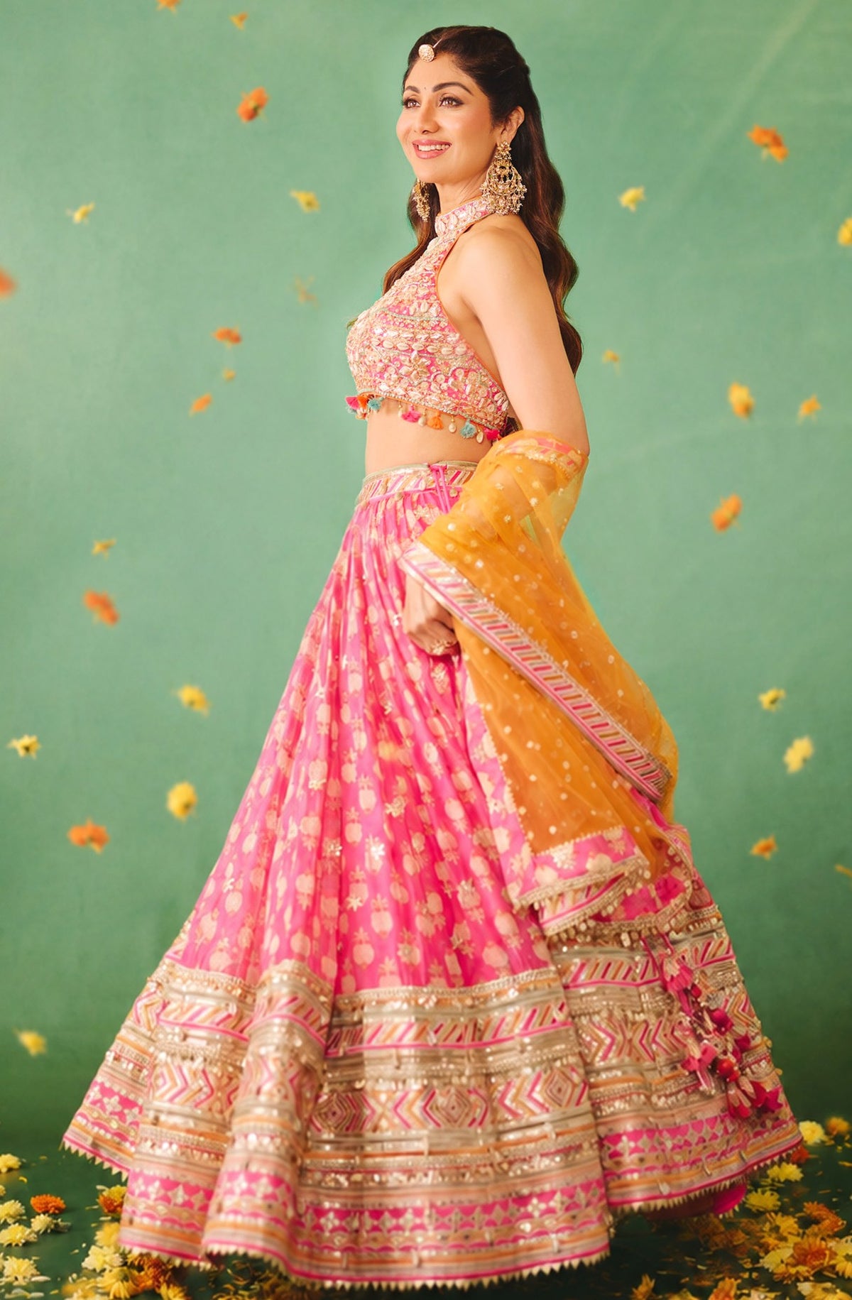 Shilpa Shetty in Anamika Lehenga Set
