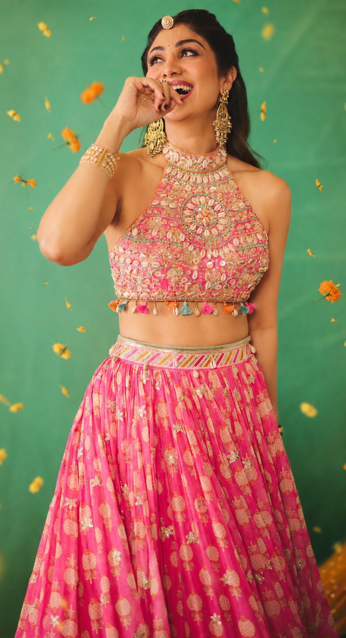 Shilpa Shetty in Anamika Lehenga Set