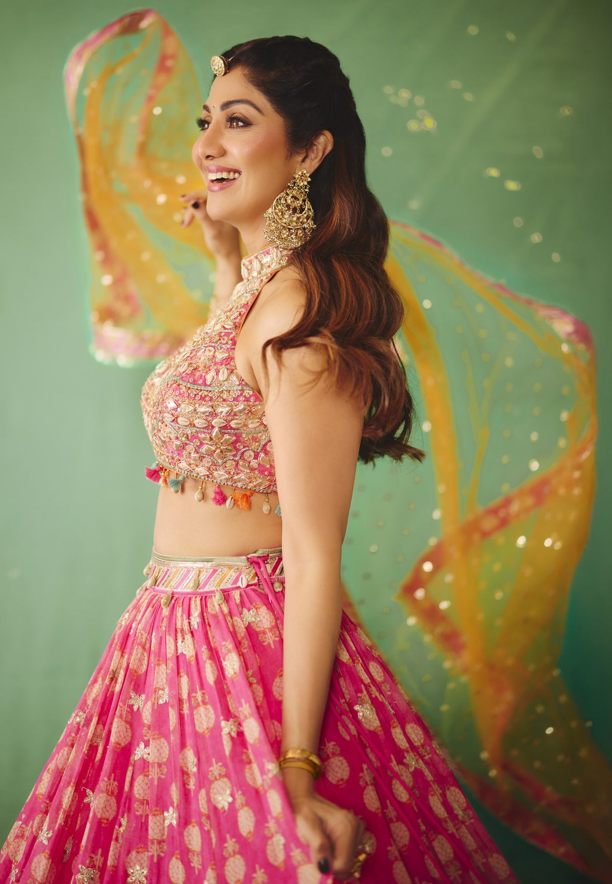 Shilpa Shetty in Anamika Lehenga Set