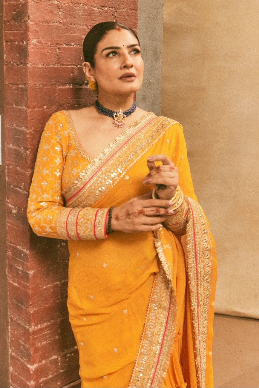 Dilbar Saree Set-Raveena Tandon