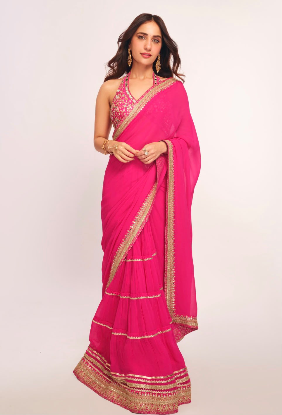 Kusha Kapila in Kusha Saree Set