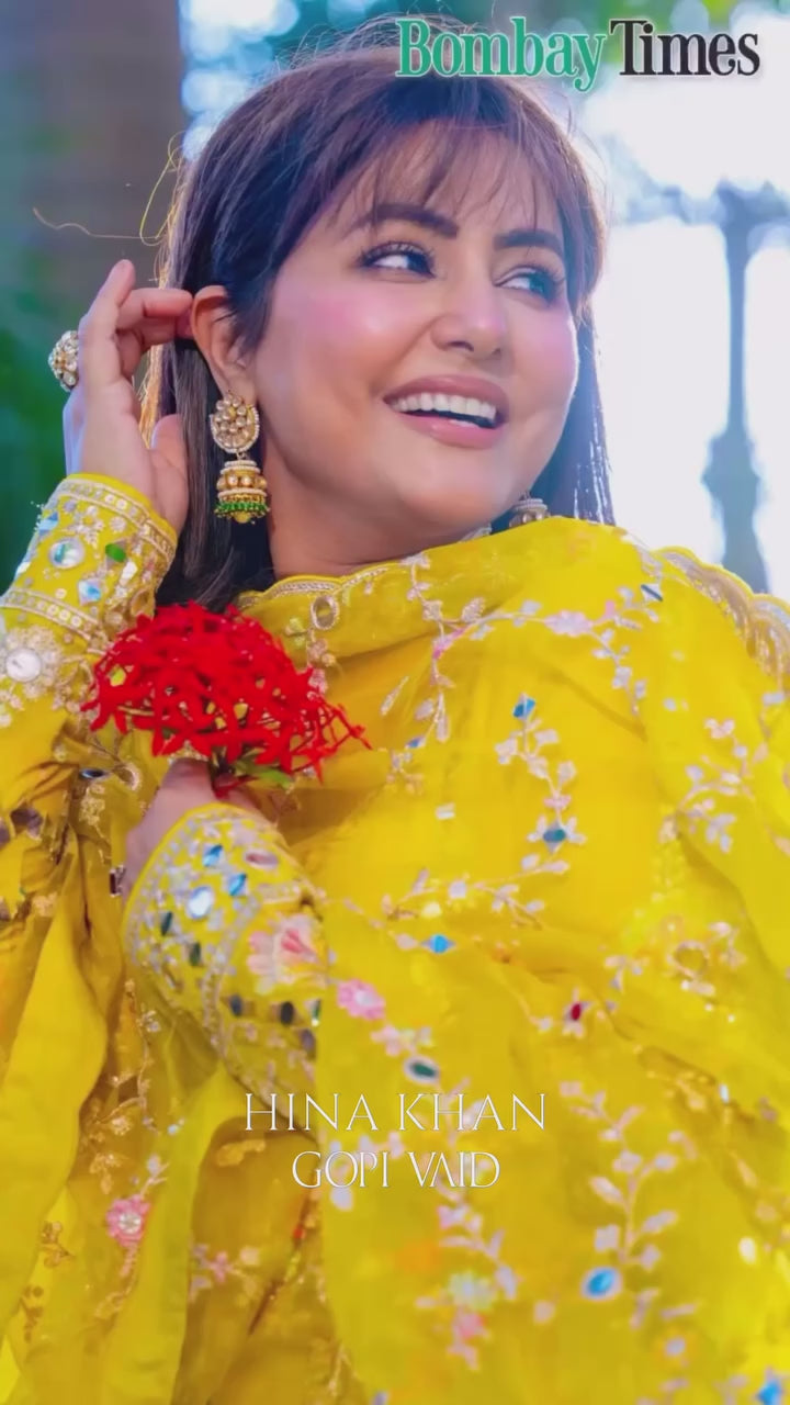 Hina Khan in Cheshtha Anarkali Set