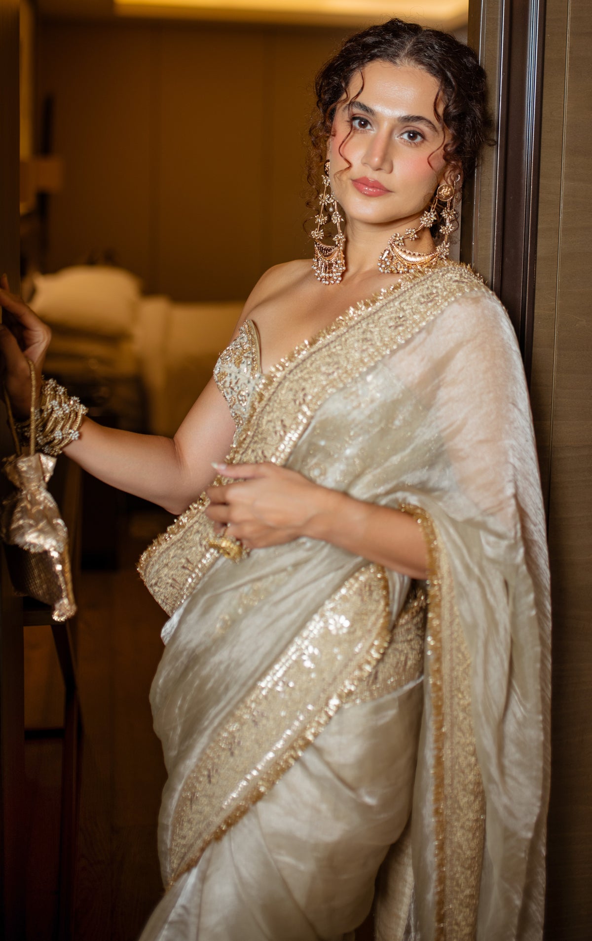 Taapsee Pannu in Sabira Saree Set