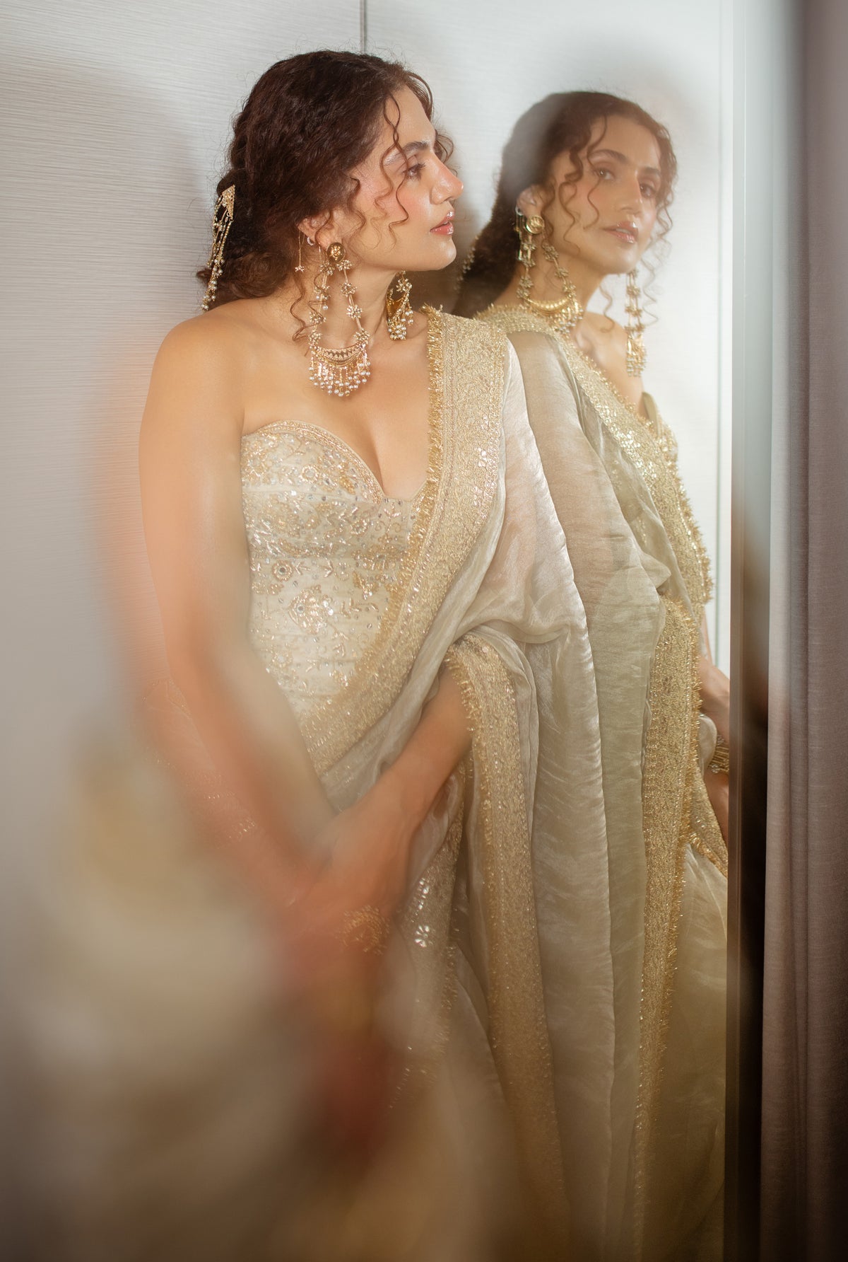 Taapsee Pannu in Sabira Saree Set