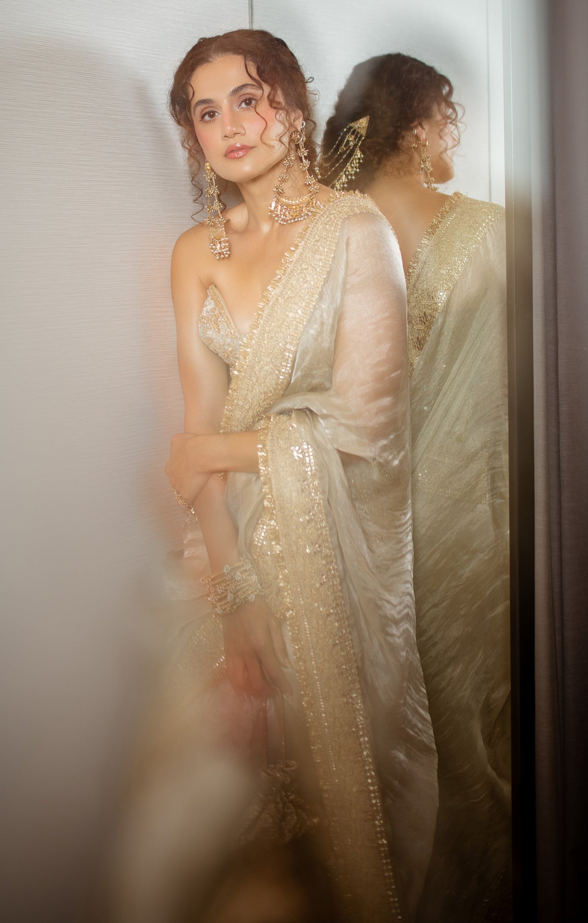 Taapsee Pannu in Sabira Saree Set