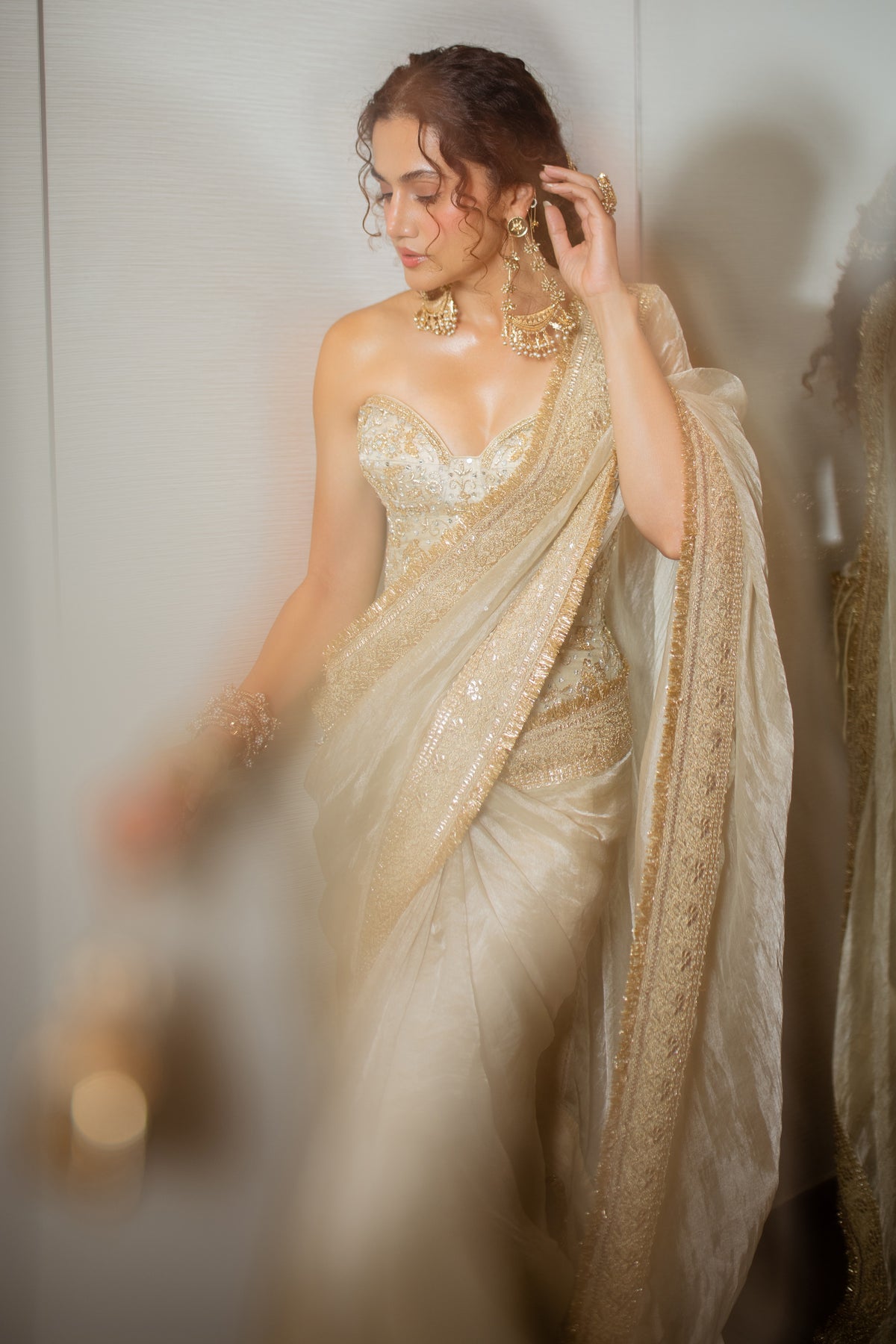 Taapsee Pannu in Sabira Saree Set