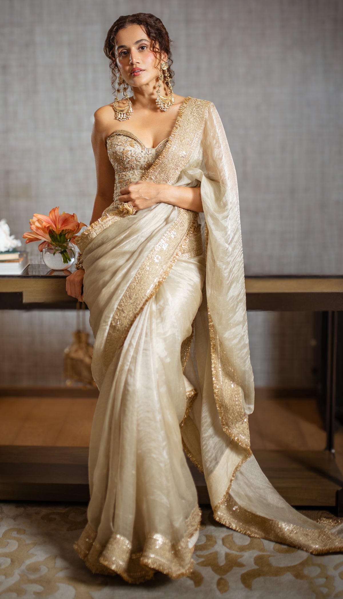 Taapsee Pannu in Sabira Saree Set