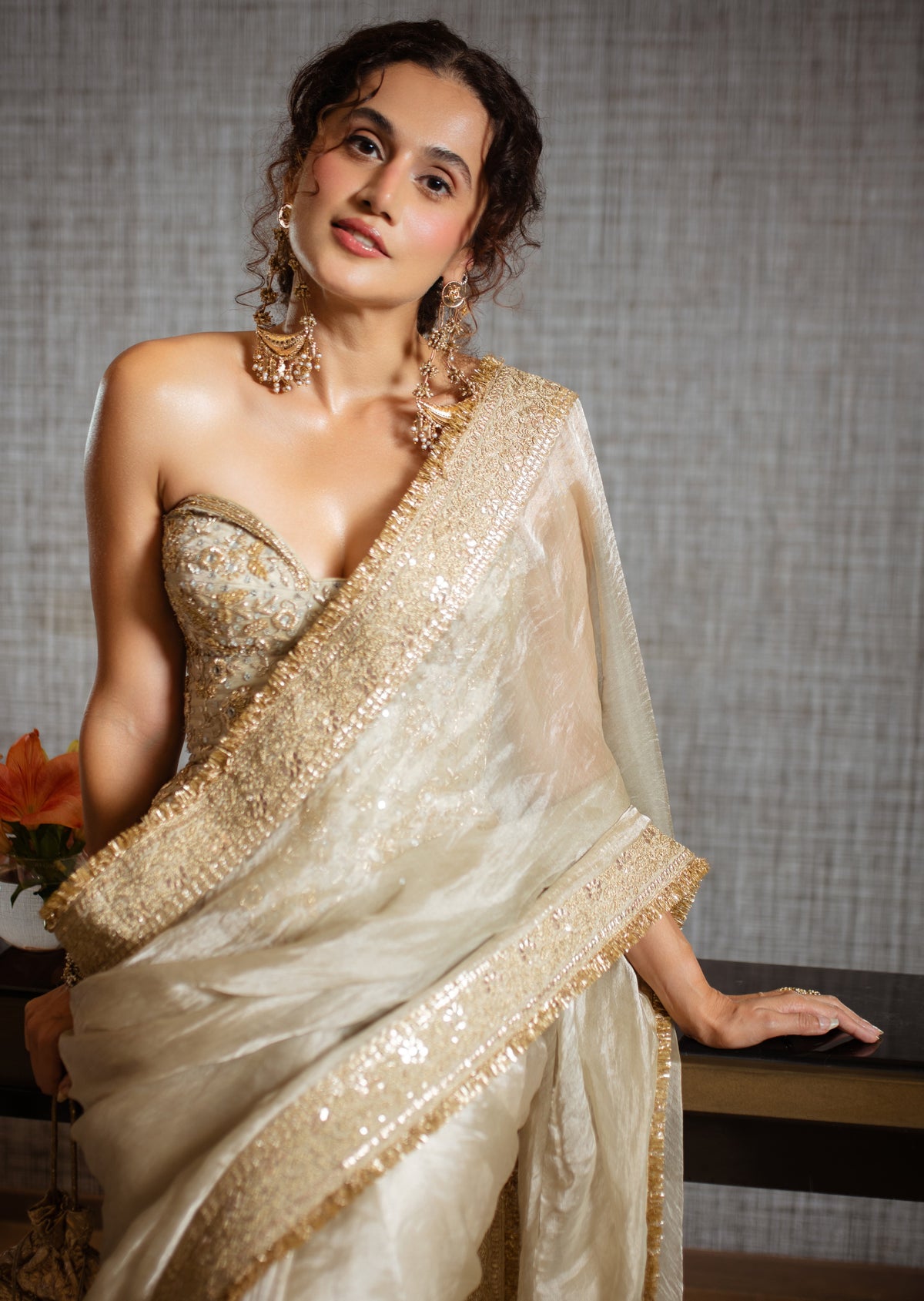 Taapsee Pannu in Sabira Saree Set