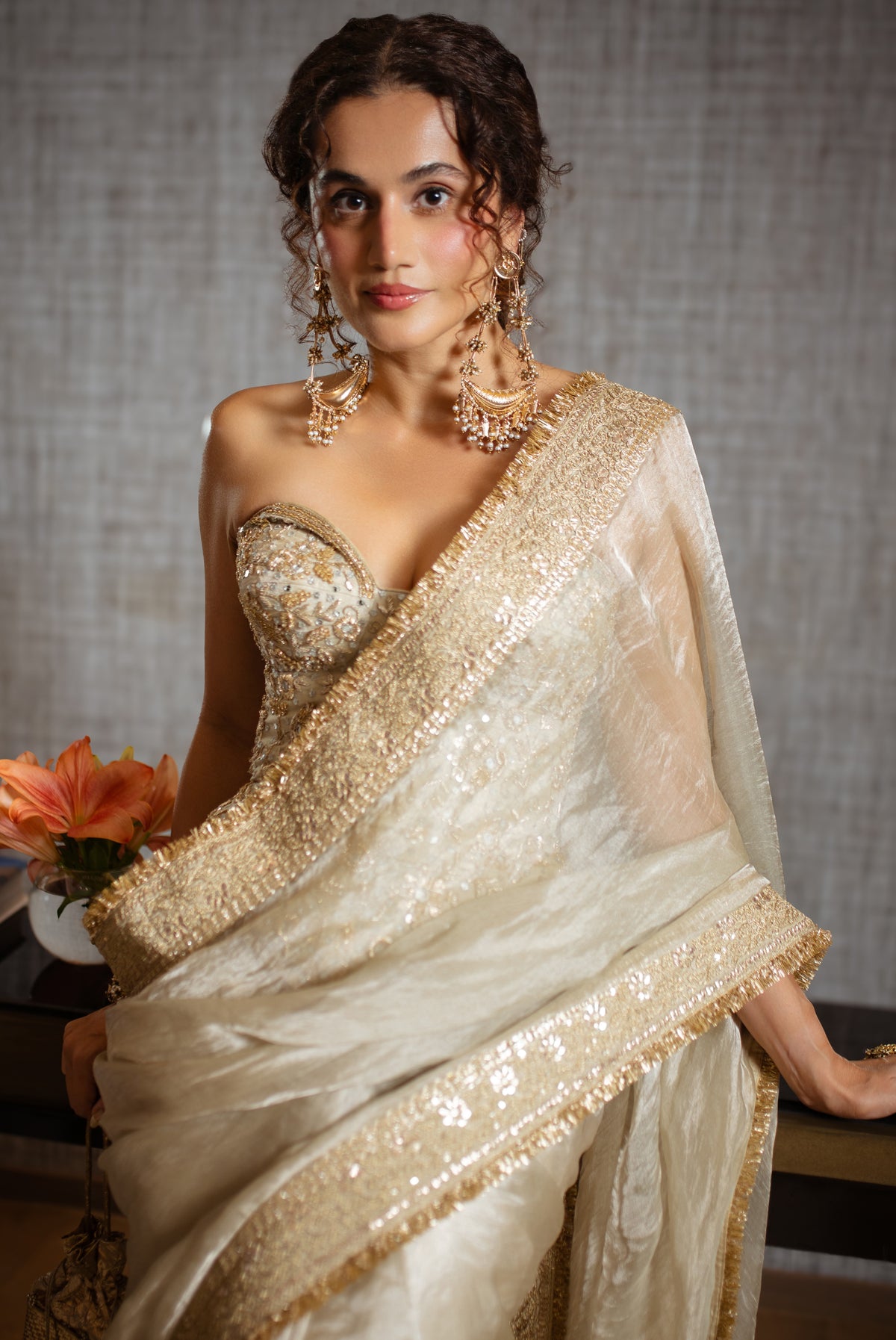 Taapsee Pannu in Sabira Saree Set