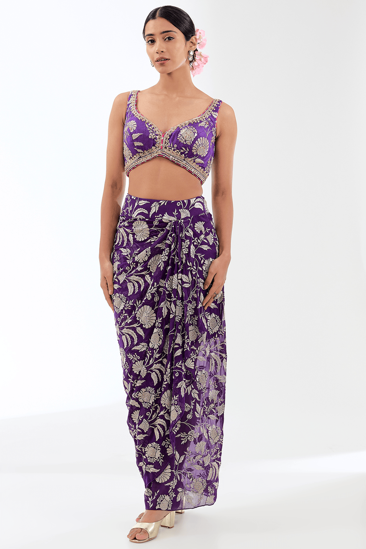 Golconda Alia Wrap Skirt Set